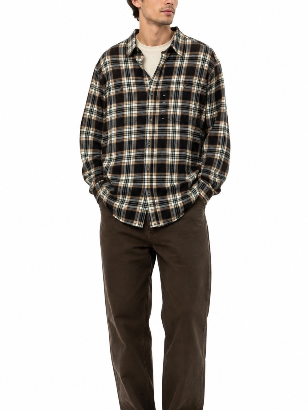 RedHead Size XL Tall New With Tags Black and White Plaid Flannel Shirt